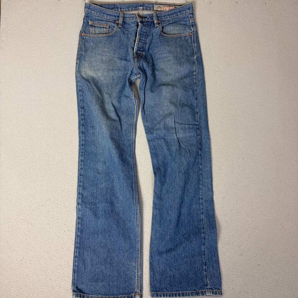 Volcom Men’s Jeans 30x32 Blue Denim Straight Leg Skate Y2K Distressed
